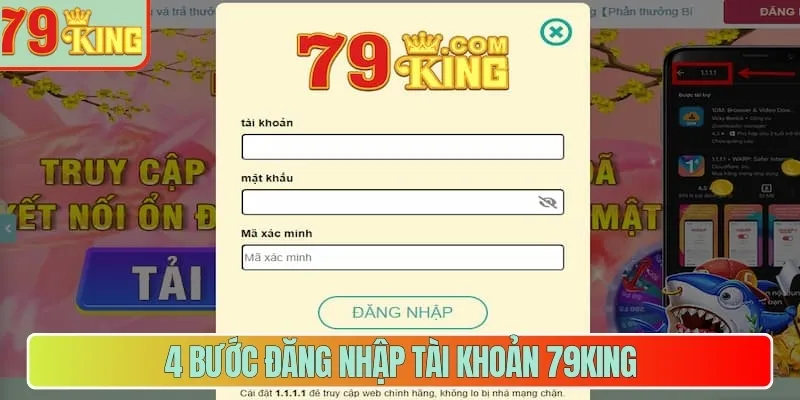 4 bước đăng nhập tài khoản 79King